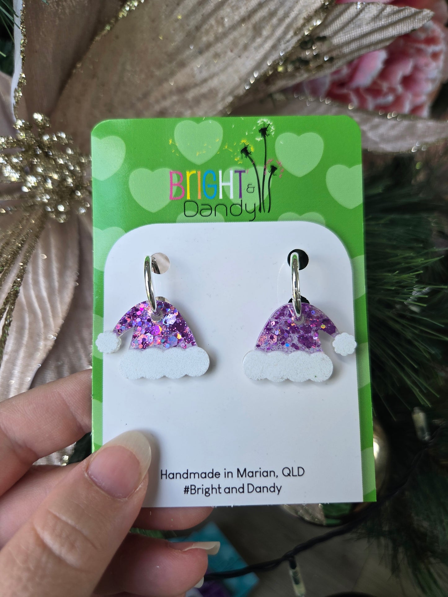 Medium Santa Hat Hoop - Purple