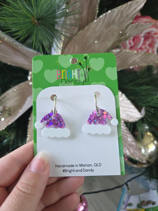 Medium Santa Hat Hoop - Purple