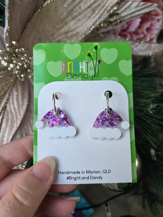 Medium Santa Hat Hoop - Purple