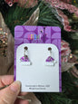 Small Santa Hat Hoop - Purple